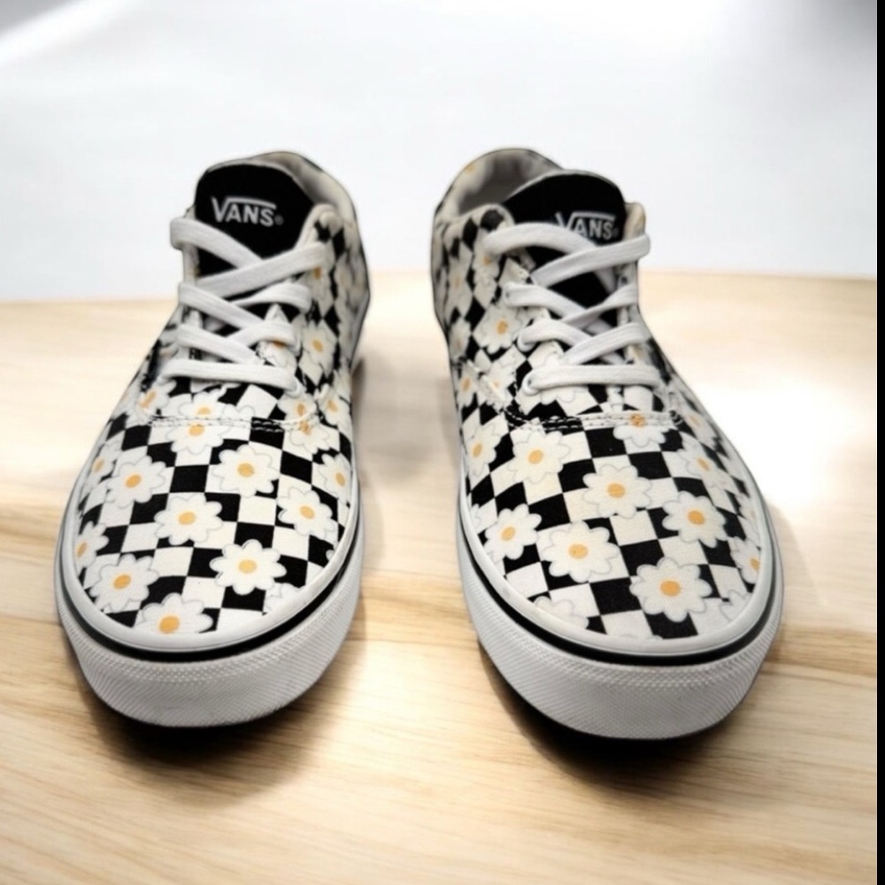 VANS DOHENY FLORAL CHECKERBOARD SNEAKERS MISSY SIZE 6